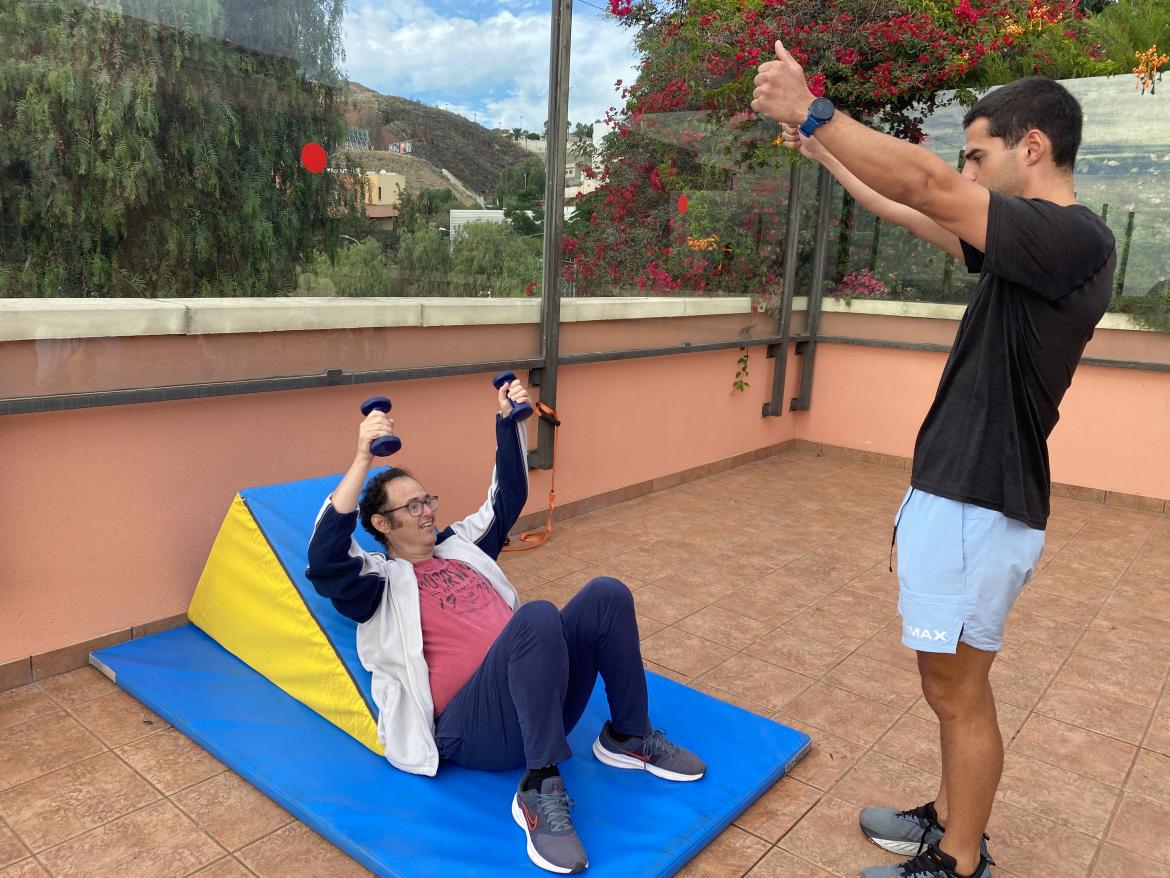 sesión de ejercicio físico 