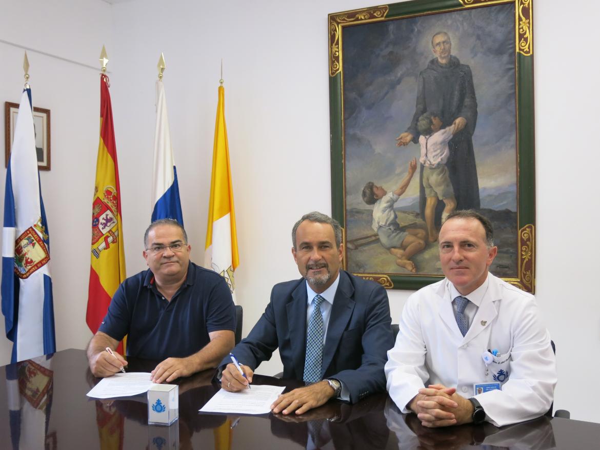 El Hospital San Juan de Dios renueva el convenio con el CV Aguere por sexto año consecutivo