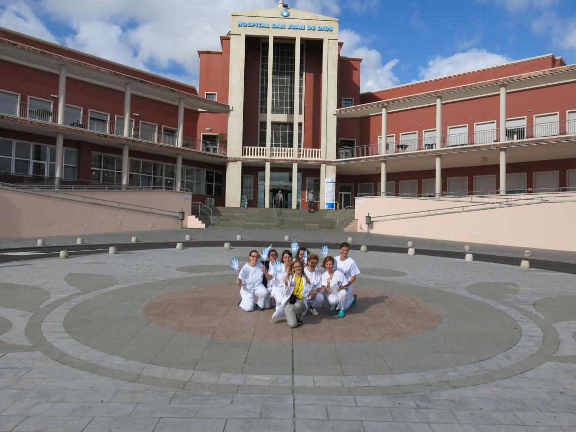 El área asistencial del hospital San Juan de Dios de Tenerife conmemora el día mundial de la higiene de manos